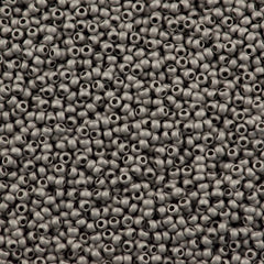 50g Toho Round Seed Bead 8/0 Metallic Matte Antique Silver (566)