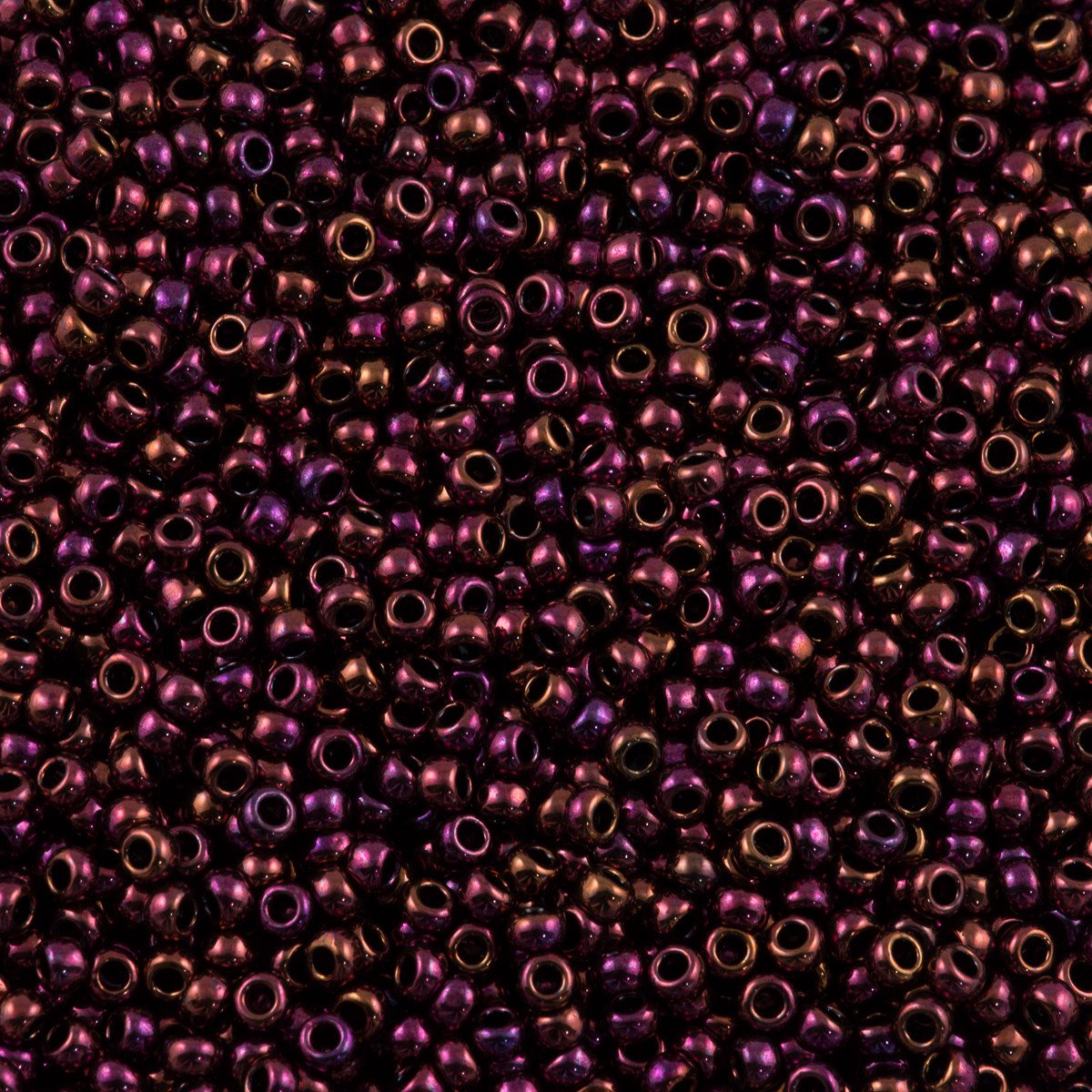 50g toho Round Seed Bead 8/0 Higher Metallic Amethyst (502)