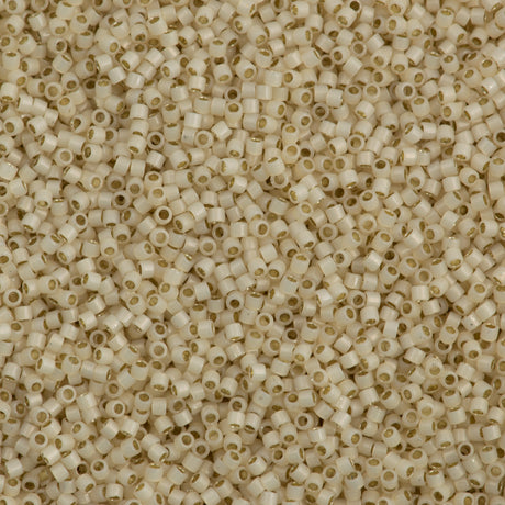 Miyuki Delica Seed Bead 11/0 Silver Lined Opal Glazed Porcelain 2-inch Tube DB1451