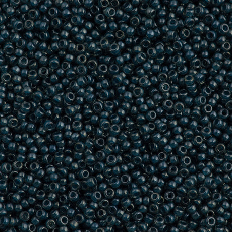50g Miyuki Round Seed Bead 11/0 Transparent Steel Blue Luster (390)