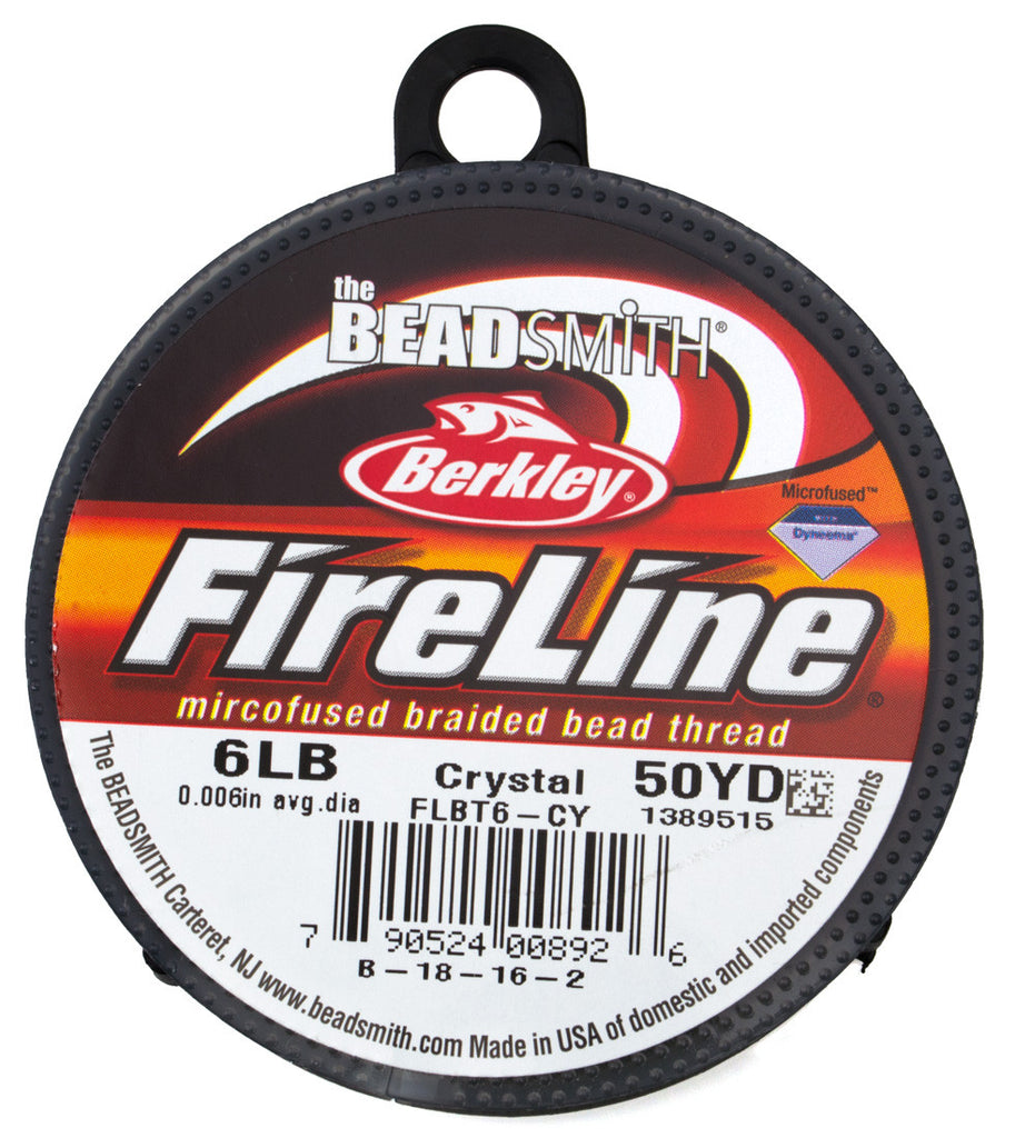 Crystal Fireline 6Lb Size D .2mm Beading Thread 50 yard Spool