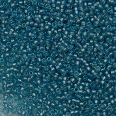 50g Miyuki Round Seed Bead 11/0 Transparent Lined Sea Blue AB (2261)