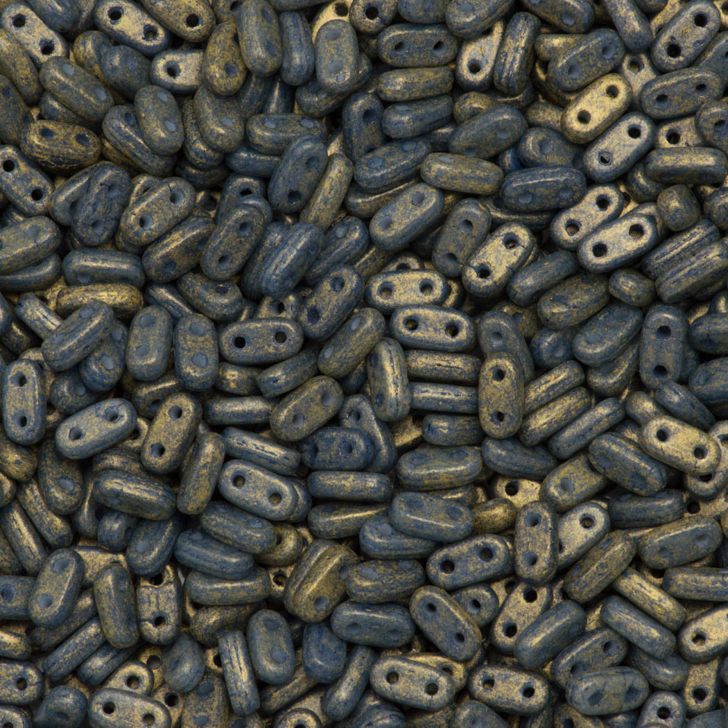 CzechMates 2x6mm Two Hole Bar Pacifica Juniper Beads 15g (10070PS)