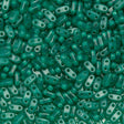 CzechMates 2x6mm Two Hole Bar Atlantis Green Beads 8g Tube (52060)