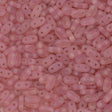 CzechMates 2x6mm Two Hole Bar Matte Milky Pink Beads 15g (71010M)