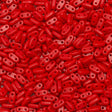CzechMates 2x6mm Two Hole Bar Opaque Red Beads 8g Tube (93200)