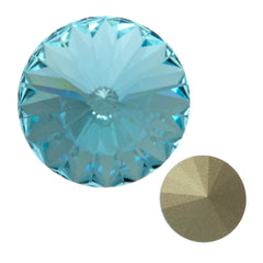 Six TRUE CRYSTAL SS47 Rivoli Aquamarine (202)