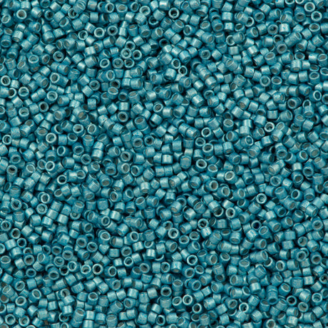 Miyuki Delica Seed Bead 11/0 Galvanized Dark Aqua 2-inch Tube DB1183