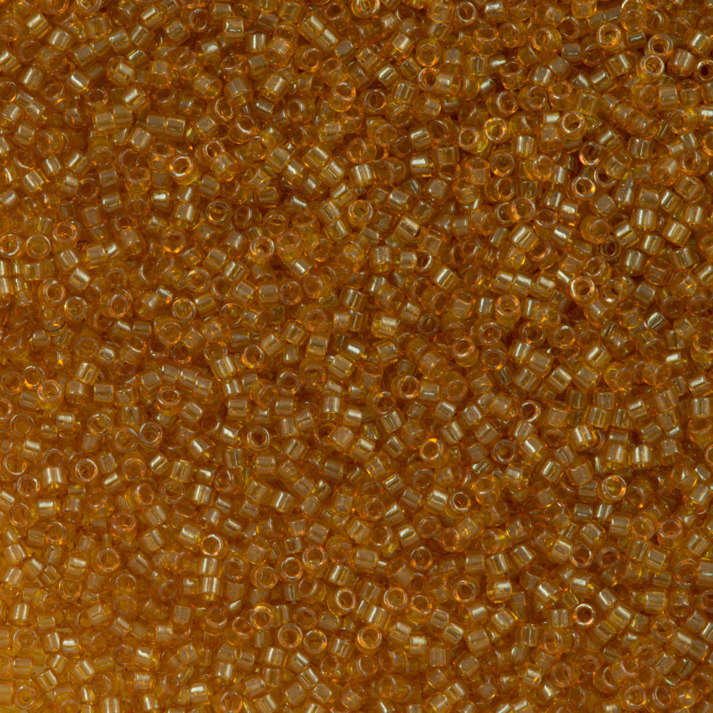 Miyuki Delica Seed Bead 11/0 Transparent Yellow Gold Luster 2-inch Tube DB119