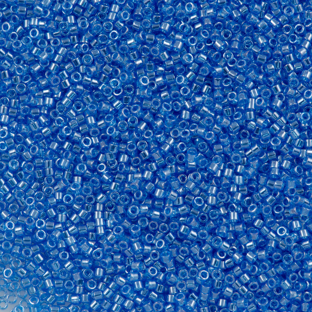 25g Miyuki Delica Seed Bead 11/0 Transparent Blue Luster DB1230
