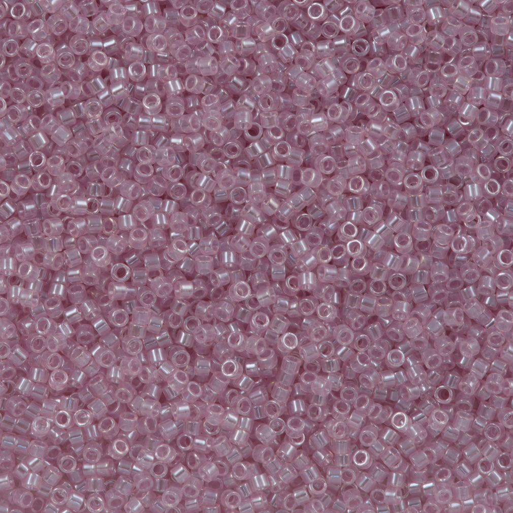 25g Miyuki Delica Seed Bead 11/0 Rose Quartz Crystal Glazed Luster DB1472