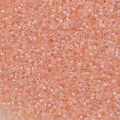 Miyuki Delica Seed Bead 11/0 Peach Blush Crystal Glazed Luster 7g Tube DB1479