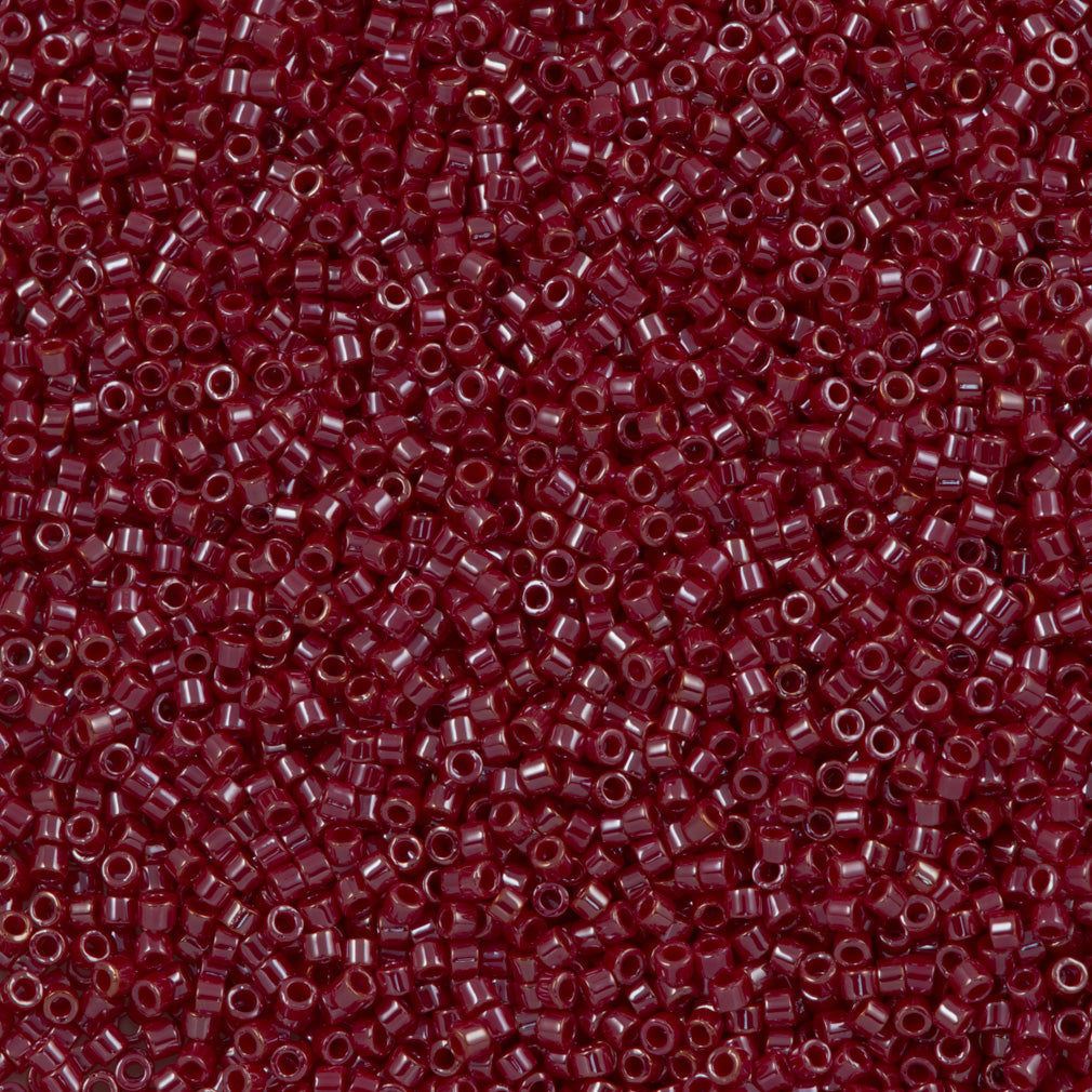 Miyuki Delica Seed Beads 11/0 - Opaque Red Luster DB214 7.2 Grams