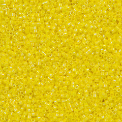 25g Miyuki Delica seed bead 11/0 Opaque Yellow AB DB160