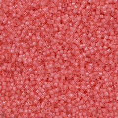 25g Miyuki Delica Seed Bead 11/0 Inside Color Lined Rose Pink DB70