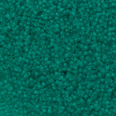 Miyuki Delica Seed Bead 11/0 Matte Transparent Dyed Turquoise 2-inch Tube DB786