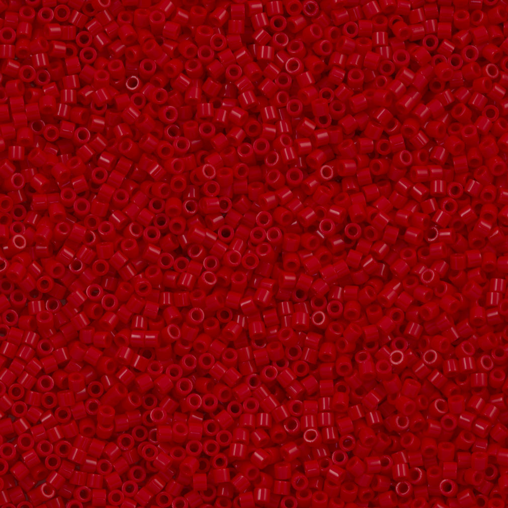Miyuki Delica Seed Bead 15/0 Opaque Red 2-inch Tube DBS723