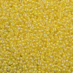 50g Miyuki Round Seed Bead 11/0 Inside Color Lined Light Yellow AB (273)