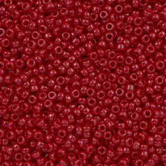 8g Miyuki Round Seed Bead 11/0 Opaque Red Luster (426)