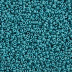 50g Miyuki Round Seed Bead 11/0 Seafoam Blue Opaque Matte Glazed Luster (2029)