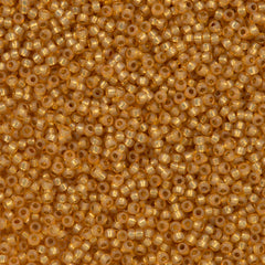50g Miyuki Round Seed Bead 11/0 Duracoat Silver Lined Dyed Golden Flax (4231)