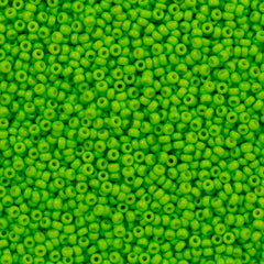 Miyuki Round Seed Bead 15/0 Duracoat Dyed Opaque Kiwi 2-inch Tube (4471)