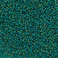 Miyuki Round Seed Bead 15/0 Transparent Green AB 2-inch Tube (295)
