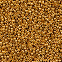 Miyuki Round Seed Bead 15/0 Duracoat Galvanized Yellow Gold 2-inch Tube (4203)