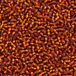 50g Toho Round Seed Bead 11/0 Silver Lined Burnt Orange (2208)