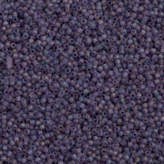 50g Toho Round Seed Bead 11/0 Transparent Matte Tanzanite AB (166DF)