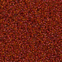 Toho Round Seed Bead 15/0 Inside Color Lined Pumpkin Lime 2.5-inch Tube (303)