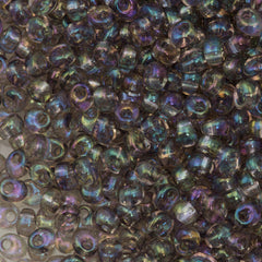 Miyuki 4mm Magatama Seed Bead Transparent Gray AB 15g (2156)