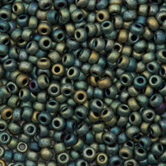 Miyuki Round Seed Bead 6/0 Matte Metallic Patina Iris 20g Tube (1256)