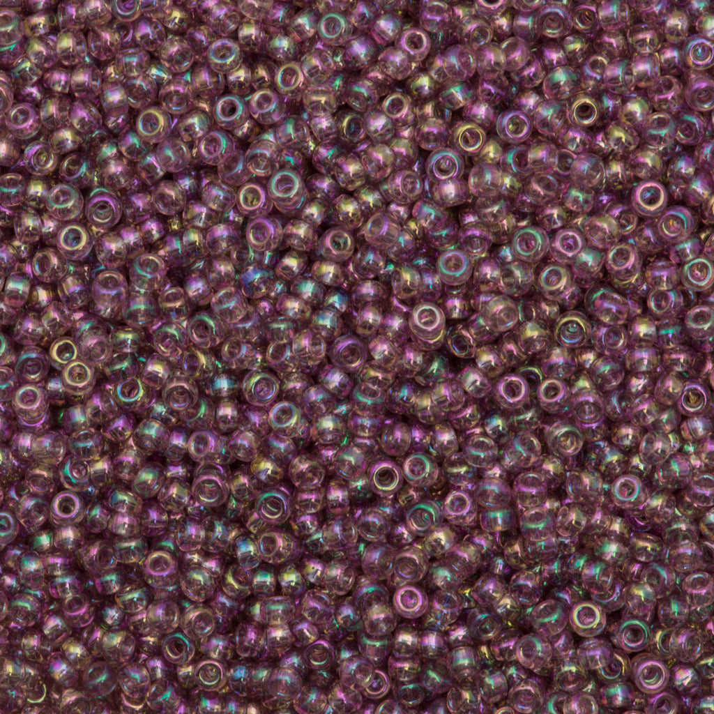 Miyuki Round Seed Bead 11/0 Transparent Light Lavender AB 22g Tube (256D)
