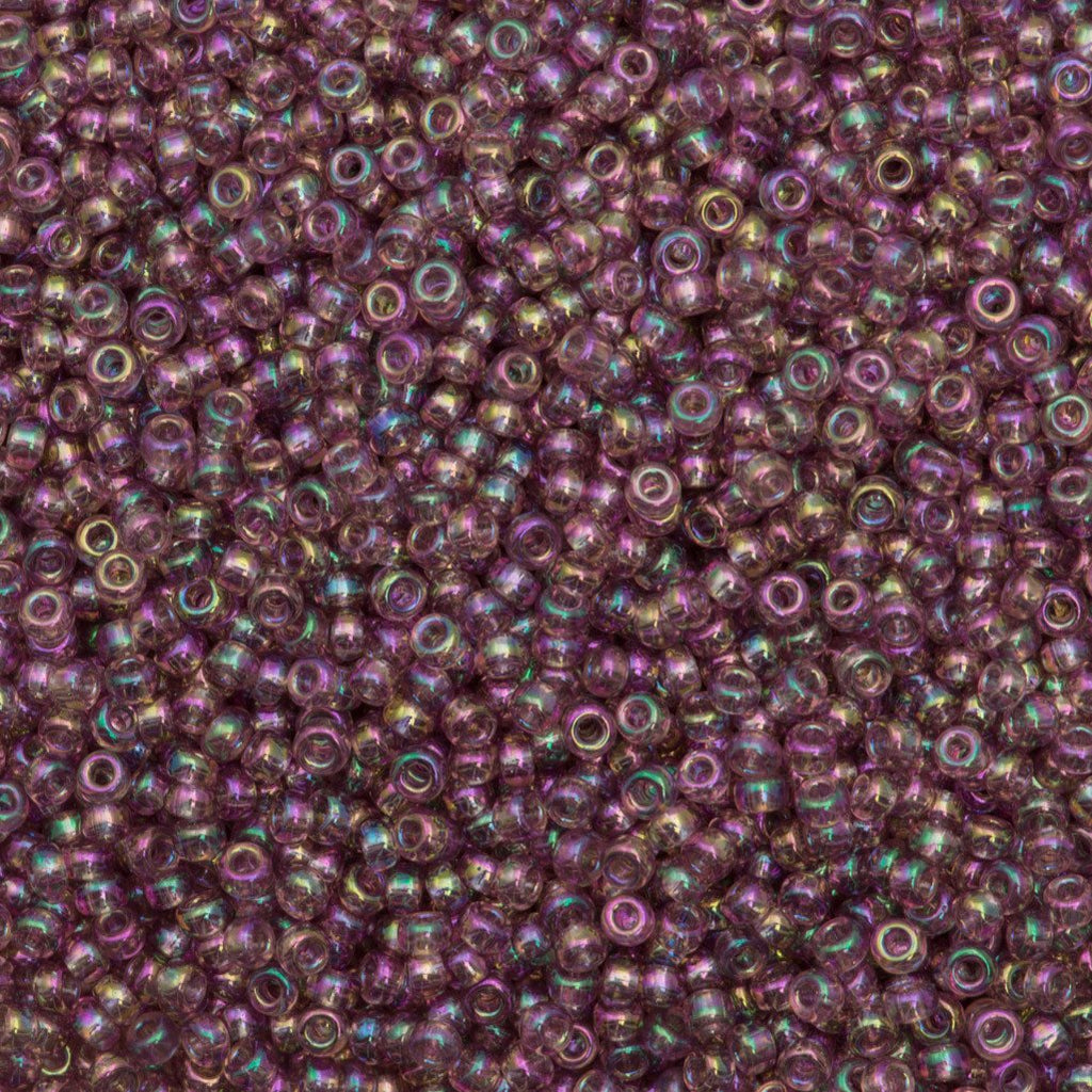 50g Miyuki Round Seed Bead 11/0 Transparent Light Lavender AB (256D)