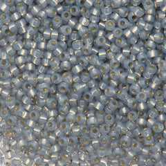 50g Miyuki Round Seed Bead 11/0 Silver Lined Dyed Blue Grey (576)
