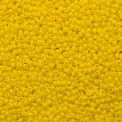 50g Czech Seed Bead 10/0 Opaque Dark Yellow (83130)