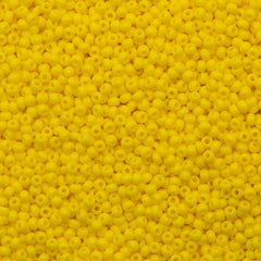 50g Czech Seed Bead 10/0 Opaque Dark Yellow (83130)