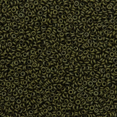 Toho Demi Round 11/0 Opaque Matte Olive 8g Tube (617)