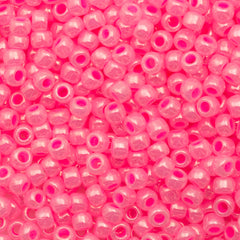 Toho Round Seed Bead 11/0 Ceylon Hot Pink 2.5-inch Tube (910)