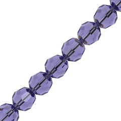 12 TRUE CRYSTAL 6mm Round Bead Tanzanite (539)