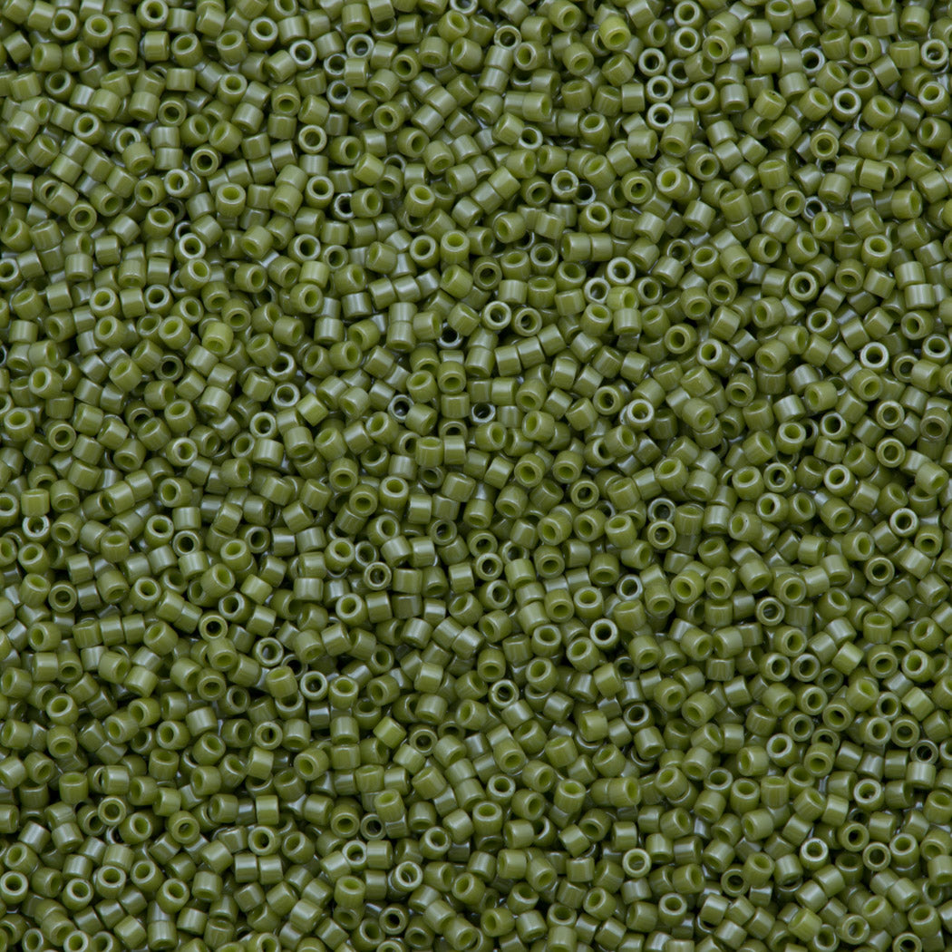 25g Miyuki Delica seed bead 11/0 Opaque Aloe Luster DB263 – Aura