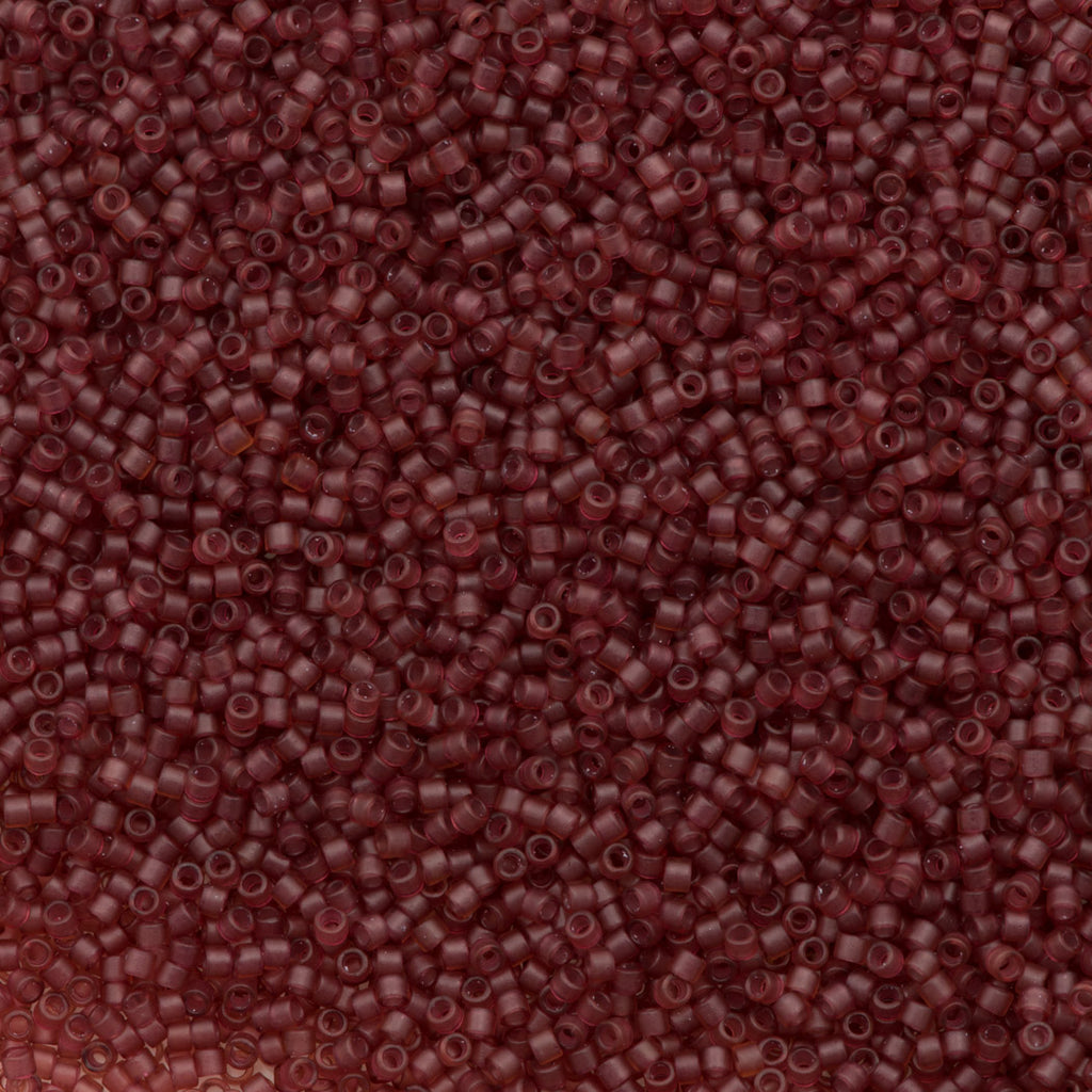 25g Miyuki Delica Seed Bead 11/0 Matte Transparent Dyed Salmon DB773