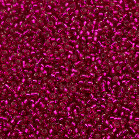 Miyuki Round Seed Bead 11/0 Silver Lined Dyed Raspberry (1436)