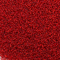 Miyuki Round Seed Bead 15/0 Dyed Silver Lined Red 2-inch Tube (1419)