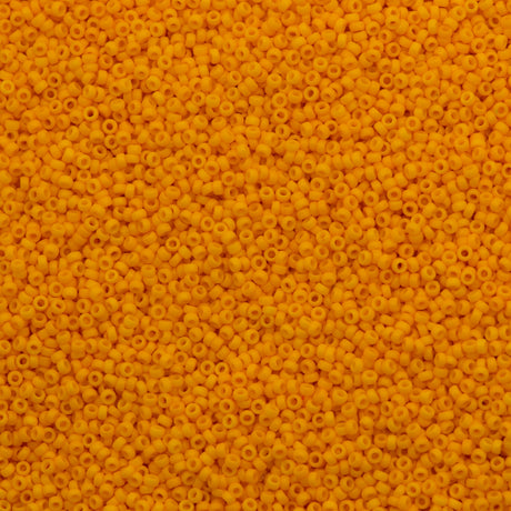 50g Miyuki Round Seed Bead 11/0 Duracoat Opaque Dyed Light Squash (4453)
