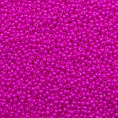 50g Czech Seed Bead 10/0 Opaque Dyed Rose (16177)