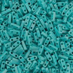 Miyuki Quarter Tila Seed Bead Opaque Matte Turquoise AB 7g Tube (412FR)