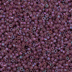 25g Miyuki Delica Seed Bead 11/0 Metallic Raspberry Gold Luster AB DB1015