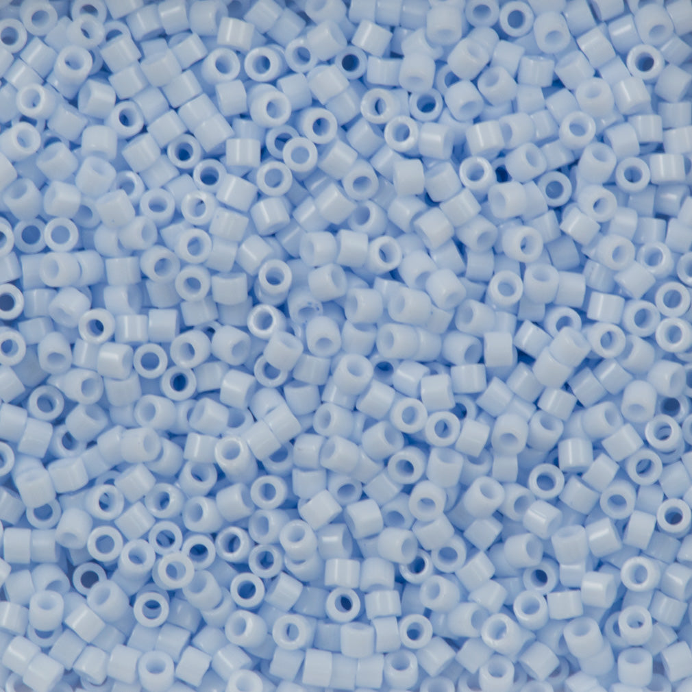 Miyuki Delica Seed Bead 15/0 Opaque White Glazed Arctic Blue 5g DBS1497
